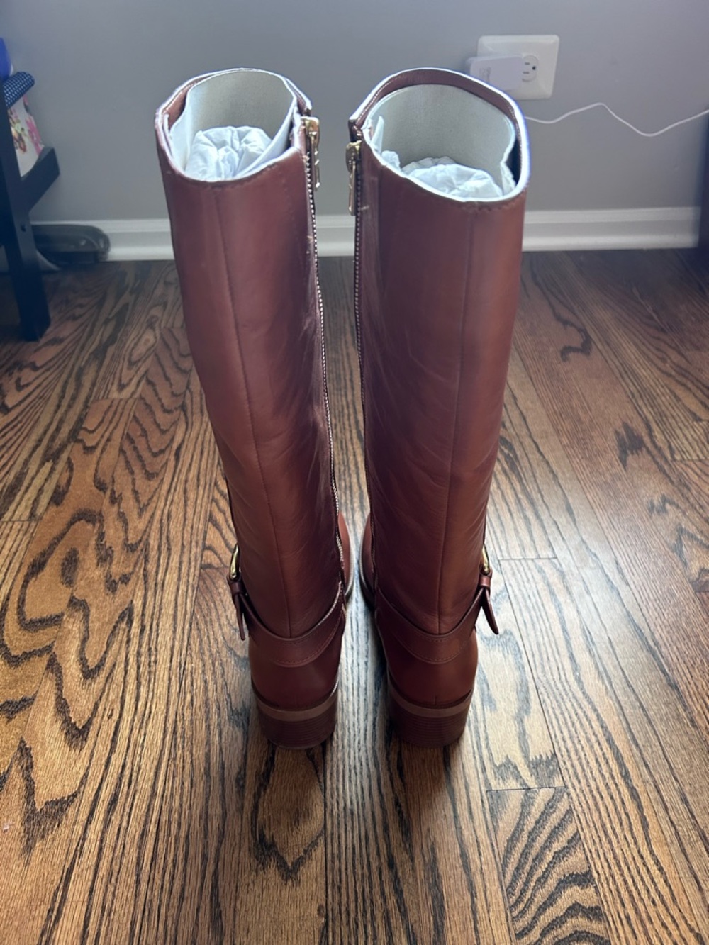 Coach Saddle Leather Tall Boots - Picture 8 of 15